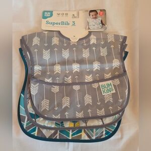 Bumkins SuperBib 3-Pack Ages 6-24 Months Feathers & Arrows NWT